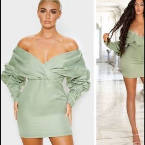 ✨Sage green off the shoulder dress✨BRAND NEW